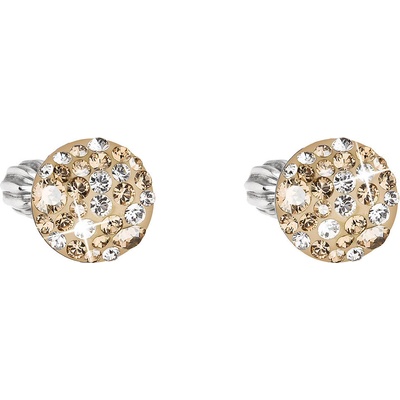 Pavona pecka s krystaly Swarovski zlaté kulaté 31336.5 gold