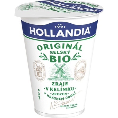Hollandia Bio selský jogurt bílý 180 g