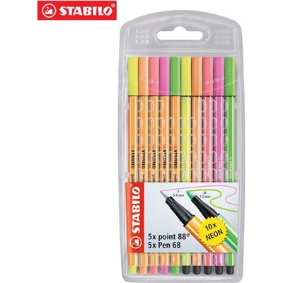Stabilo liner Point 88 a Pen 68 sada 10 ks