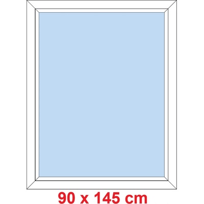 Soft Plastové okno 90x145 cm, FIX neotevíravé, Antracit struktura/bílá