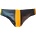 Rouge Leather Jocks with Stripe Black/Yellow, XL