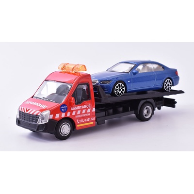 Bburago Mercedes Sprinter s modelem BMW 6 časopis s modelem 1:43