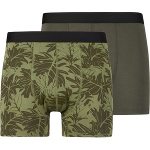 Stoic Мъжко синтетично термобельо Stoic TrosaSt. Boxer 2-Pack Boxer shorts - Moss Green Aop / Dark Olive - размер 4XL (014-2412-0917)