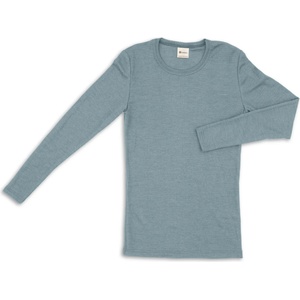 Engel Мъжко копринено термобельо Engel Shirt L/S Merino base layer - Bergblau - размер 54/56 (EU) (014-0745-0713)