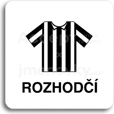ACCEPT Piktogram rozhodčí II - bílá tabulka - černý tisk bez rámečku
