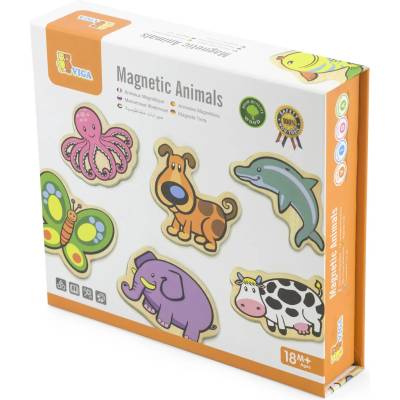 Viga Toys Игрален комплект Viga - Магнитни животни (58923)