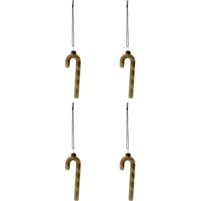 House Doctor Sklenená vianočná ozdoba Stick Gold – set 4 ks