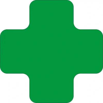 Samolepicí značení umístění palet WT-5110, tvar ''X'' – PVC, zelená, 175×175×75 mm, balení 25 ks