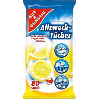 GG Univerzální čistící ubrousky Lemon 80 ks