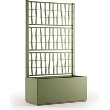 STEFANPLAST Kvetináč, vyvýšený záhon s mriežkou ETHICA 80x36x142cm olivovo zelená
