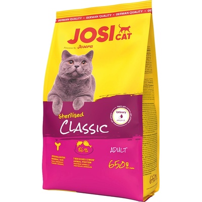 JosiCat Sterilised Classic s lososem 5 x 0,65 kg