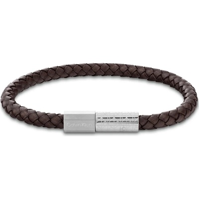 Calvin Klein Módní kožený náramek Industrial Facets 35100089