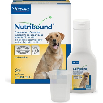 Virbac Nutribound Перорален разтвор за кучета по време на възстановяване 3x150ml