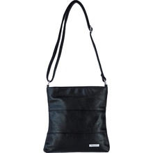 TOMMY dámska crossbody koženková kabelka Čierna