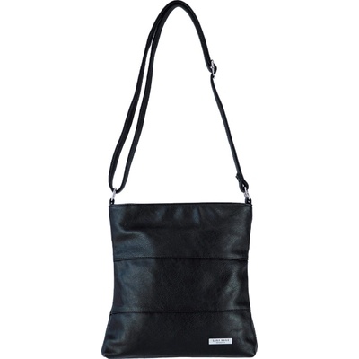 TOMMY dámska crossbody koženková kabelka Čierna
