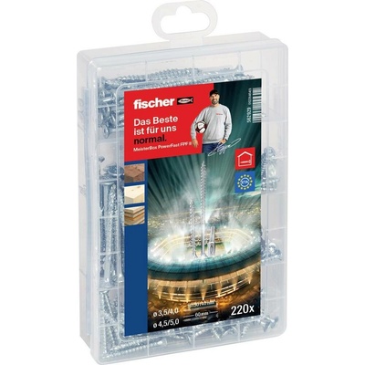 Fischer 562929 Meisterbox PowerFast II SK TG / VG TX sada šroubů do dřevotřísky ocel galvanizováno zinkem 1 sada