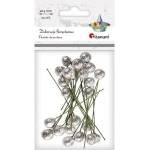TITANUM Silver Glitter Ball Wire 24pcs