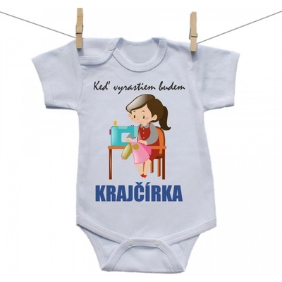 Boodyy Body s krátkym rukávom Keď vyrastiem budem krajčírka