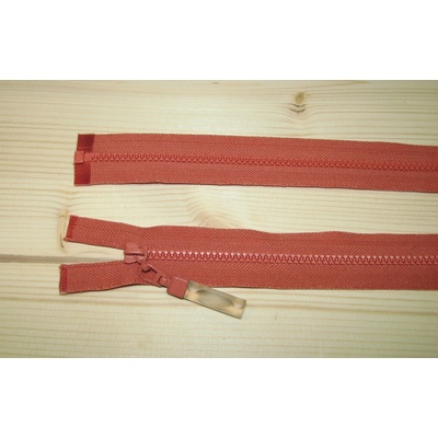 Kostenný zips tehlová svetlá 3mm deliteľný jednosmerný 25cm