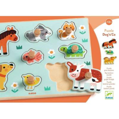 Djeco Vkládací puzzle zvířata z farmy