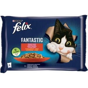 FELIX Fantastic beef & chicken in aspic 4x85 g