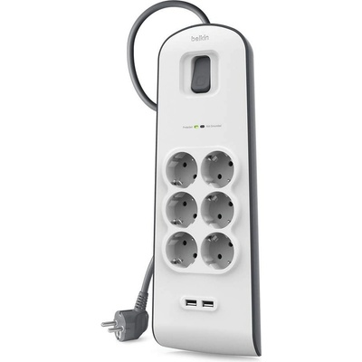 Belkin BSV604 6-zásuvka 2xUSB/2.4A, 2m