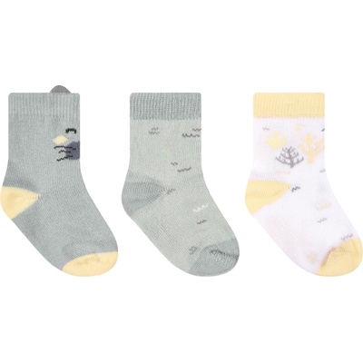 Бебешки чорапи с 3D уши KikkaBoo Seally Me - 1-2 г, 3 броя (31110010217)