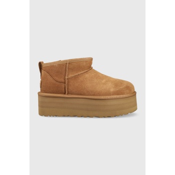 Ugg Велурени апрески UGG W Classic Ultra Mini Platform в кафяво (1135092.CHE)