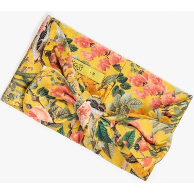 Muffin Mode Dívčí čelenka s květinovým vzorem “Rose Garden” Gots žluté – Zboží Dáma