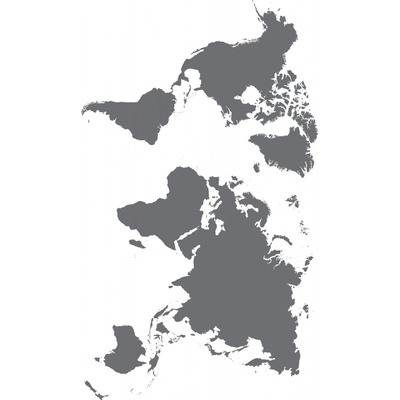 AG Design F 1041 Samolepka na zeď mapa světa rozměry 65 x 85 cm