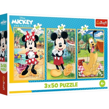 Trefl - Puzzle 3x50 Mouse on holiday - 40 - 99 piese