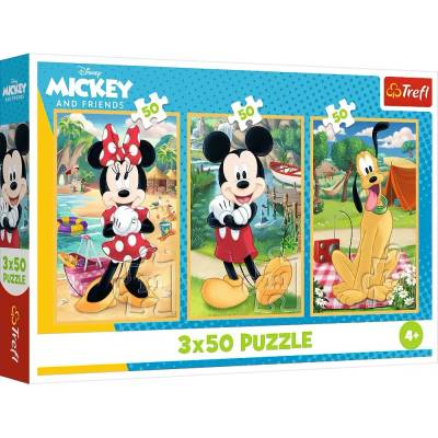 Trefl - Puzzle 3x50 Mouse on holiday - 40 - 99 piese