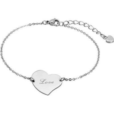 Inori náramek z chirurgické oceli srdce INBR183ST