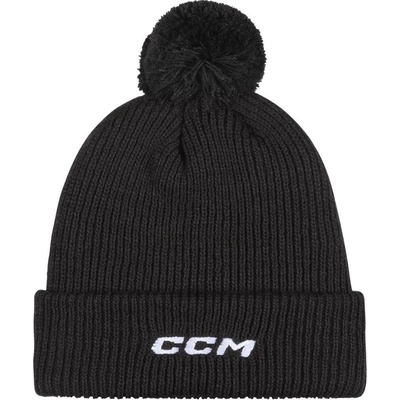 CCM čepice Team Pom Knit SR černá