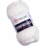 YARNART Denim Washed 900 White Плетива прежда (Denim Washed 900)