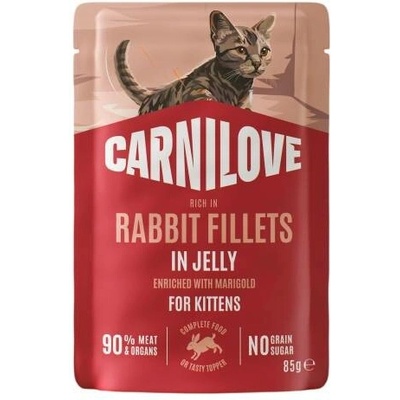 Carnilove Cat Pouch Jelly Rabbit & Marigold Kittens 85 g