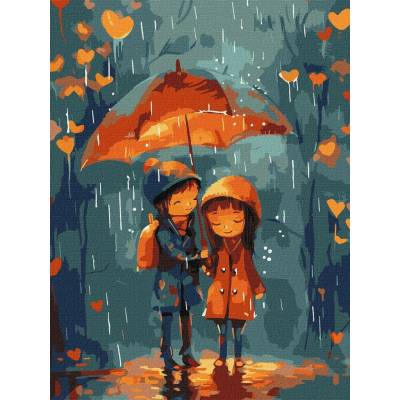 Ideyka Ideyka Malování podle čísel Pod deštníkem 30 x 40 cm