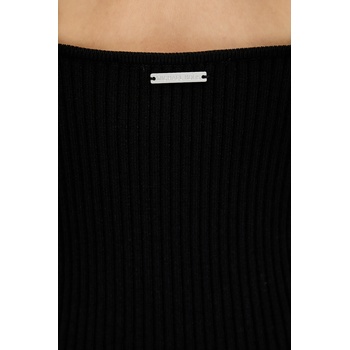 Michael Kors Рокля MICHAEL Michael Kors в черно среднодълга с кройка по тялото MF5835V33D (MF5835V33D)