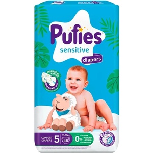 pufies Бебешки пелени Pufies Sensitive - Размер 5, 11-16 kg, 46 броя (23144) - ozone