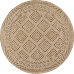Ayyildiz Бежов кръгъл килим за открито и закрито ø 120 cm Mira 1452 - Ayyildiz Carpets (MIRA1201201452BEIGE)