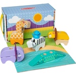 Melissa & Doug Дървен конструктор Melissa & Doug Blockables - Сафари, 34 части (6074903)