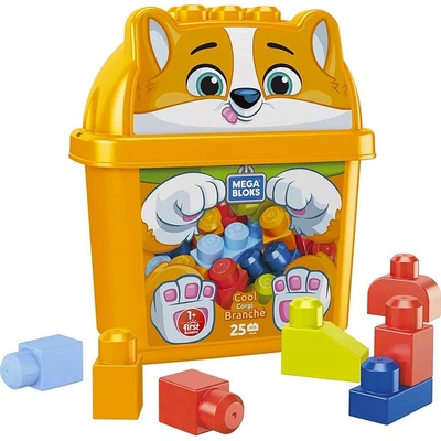 Mega Bloks First Builders sada kostek v boxu Corgi 25ks