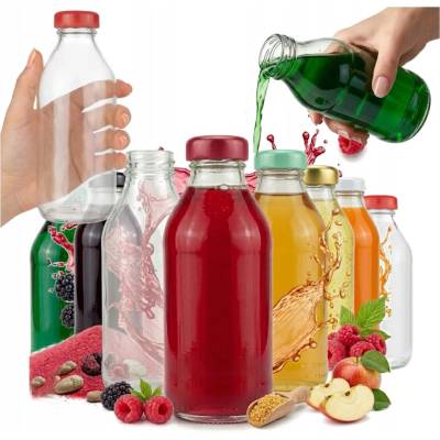 Fľaša na šťavu Bimberek 330 ml sklenená bezfarebná
