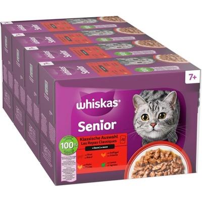Whiskas Senior jumbo balení 144 x 85 g 7+ klasický výběr v omáčce 144 x 85 g