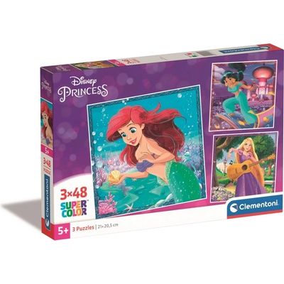Clementoni 3x48 Disney princezny