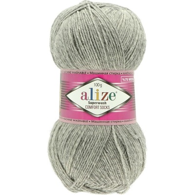 Alize Superwash Comfort Sock 100 šedá 21