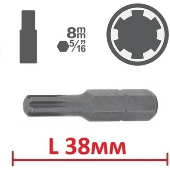 Image 1 of Ks tools; jbm Битове ribe l38мм на база 5/16" - от 6.00лв ; ks tools