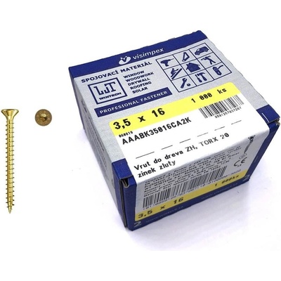 Wintech vrut 3,5x 16 torx, T20, bal 1000 ks AAABK35016CA2K