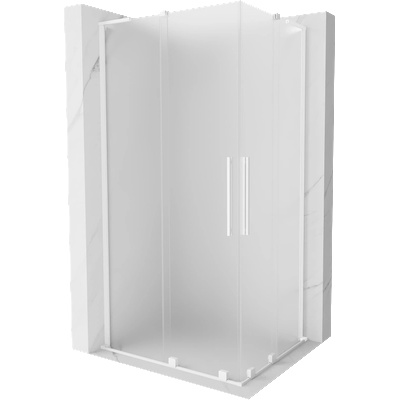 Mexen Velar L Duo плъзгаща се душ кабина 100 x 90 cm, матова, бяла - 871-100-090-02-33-20 (871-100-090-02-33-20)
