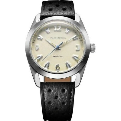 Nivada Grenchen Antarctic Eggshell Beige Luminova Black Racing Strap